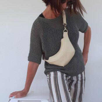 sac banane personnalisable cuir upcyclé creation maroquinerie française de luxe CouleurSedona