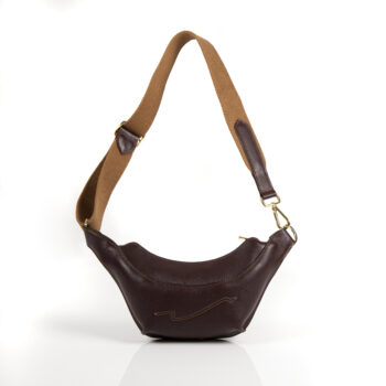 Sac banane Mixte cuir marron canyon creation Maroquinerie Française de luxe CouleurSedona