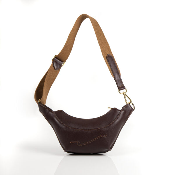 Sac banane Mixte cuir marron canyon creation Maroquinerie Française de luxe CouleurSedona