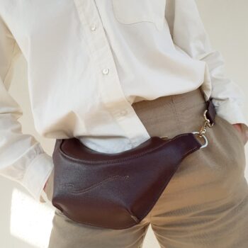 sac banane personnalisable cuir upcyclé creation maroquinerie française de luxe CouleurSedona