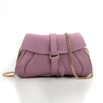 Pochette Sac Mariage Cuir de Luxe Cocktail Rose CouleurSedona création Maroquinerie française et Fabriqué en France