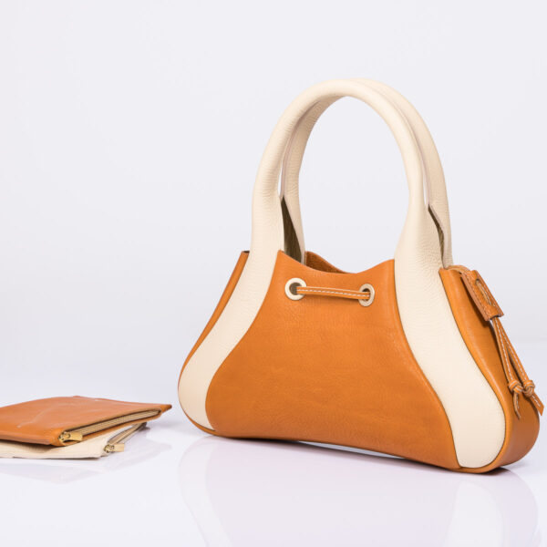 Sac à main cuir de luxe Séquoia CouleurSedona , création maroquinerie française. 100% fabriqué en France de façon artisanale