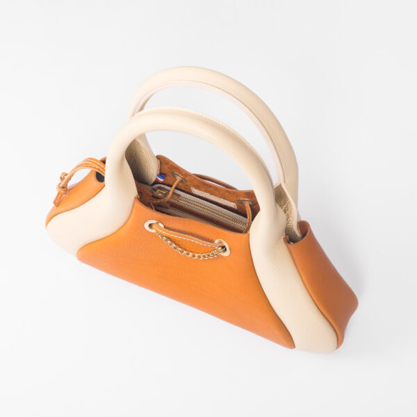 Sac à main cuir de luxe Séquoia CouleurSedona , création maroquinerie française. 100% fabriqué en France de façon artisanale