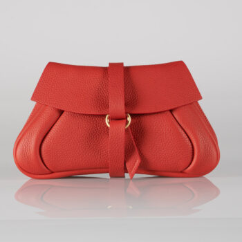 Pochette sac Mariage Cocktail cuir Rouge CouleurSedona Marque Française création Maroquinerie de Luxe 100% fabriqué en France