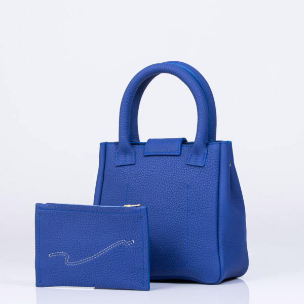 Sac en Cuir Bleu Maroquinerie Francaise de Luxe