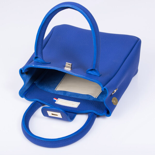 Sac en Cuir Bleu Maroquinerie Francaise de Luxe