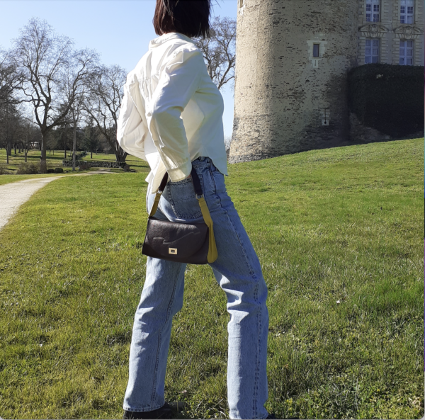 sac baguette cuir upcyclé creation maroquinerie française de luxe CouleurSedona