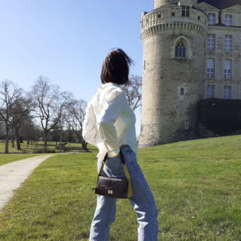 Sac baguette personnalisable cuir upcyclé creation maroquinerie française de luxe CouleurSedona