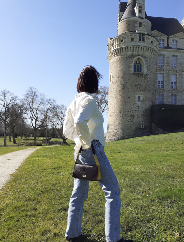 Sac baguette personnalisable cuir upcyclé creation maroquinerie française de luxe CouleurSedona