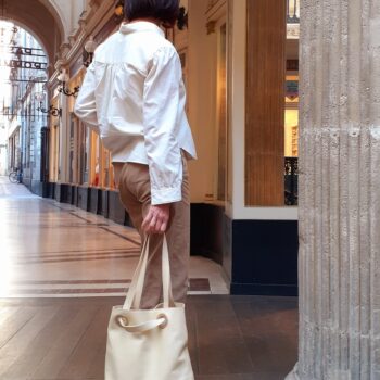 Grand Sac Cabas Cuir upcyclé creation française maroquinerie CouleurSedona