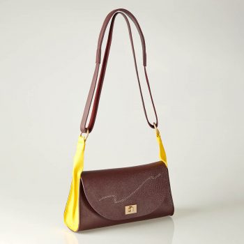 sac baguette cuir upcyclé creation maroquinerie française de luxe CouleurSedona