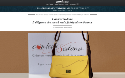 CouleurSedona Création Maroquinerie Française dans Le Magazine de Mode Féminin Madame.Lefigaro