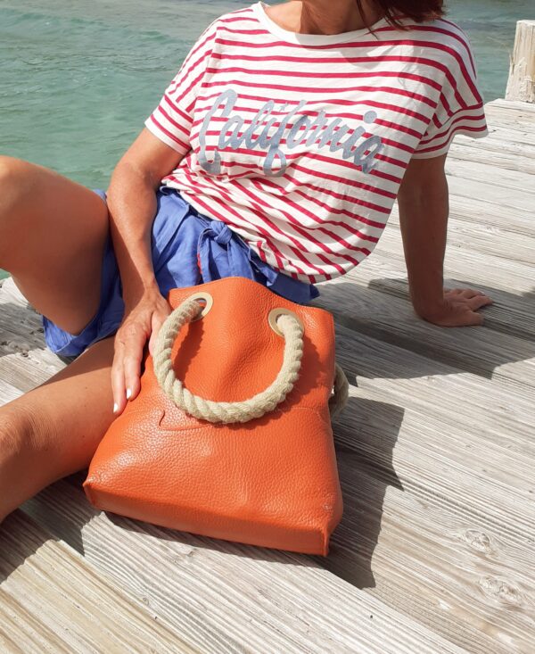Sac Cabas femme Cuir de Luxe Création Maroquinerie Française CouleurSedona Fabriqué en France