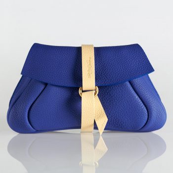 sac Pochette Mariage cuir de luxe Bleu Pacifique CouleurSedona maroquinerie française