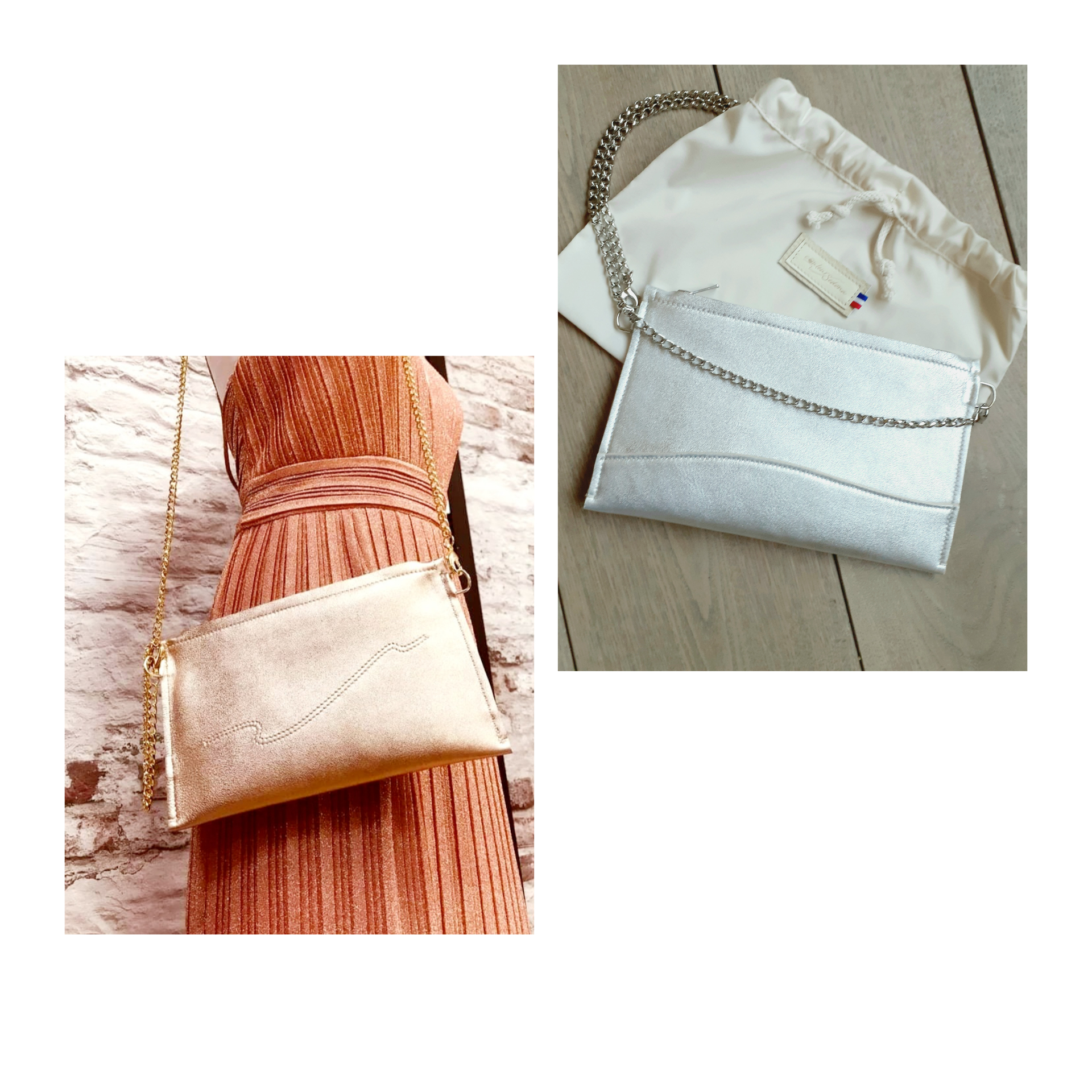 Pochette Sac Mariage Cérémonie cuir de luxe maroquinerie fabrique en france Pochette Mariage et sac Cérémonie cuir de luxe CouleurSedona maroquinerie fabriqué en france