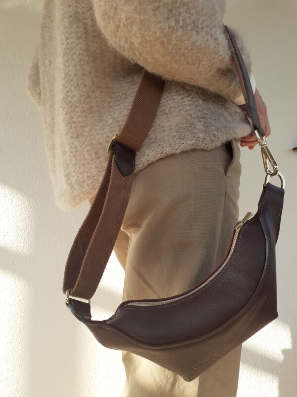 sac banane personnalisable cuir upcyclé creation maroquinerie française de luxe CouleurSedona