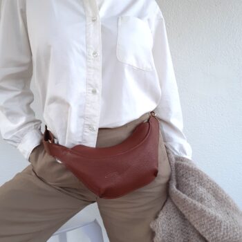 sac banane personnalisable cuir upcyclé creation maroquinerie française de luxe CouleurSedona