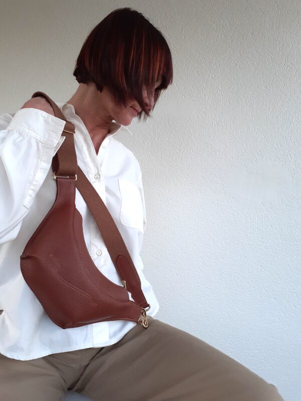 sac banane personnalisable cuir upcyclé creation maroquinerie française de luxe CouleurSedona
