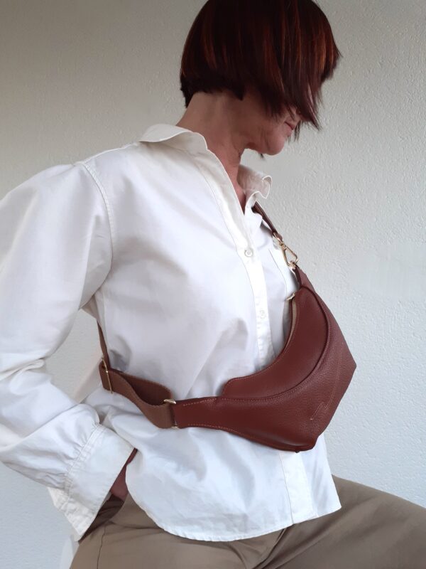 sac banane personnalisable cuir upcyclé creation maroquinerie française de luxe CouleurSedona