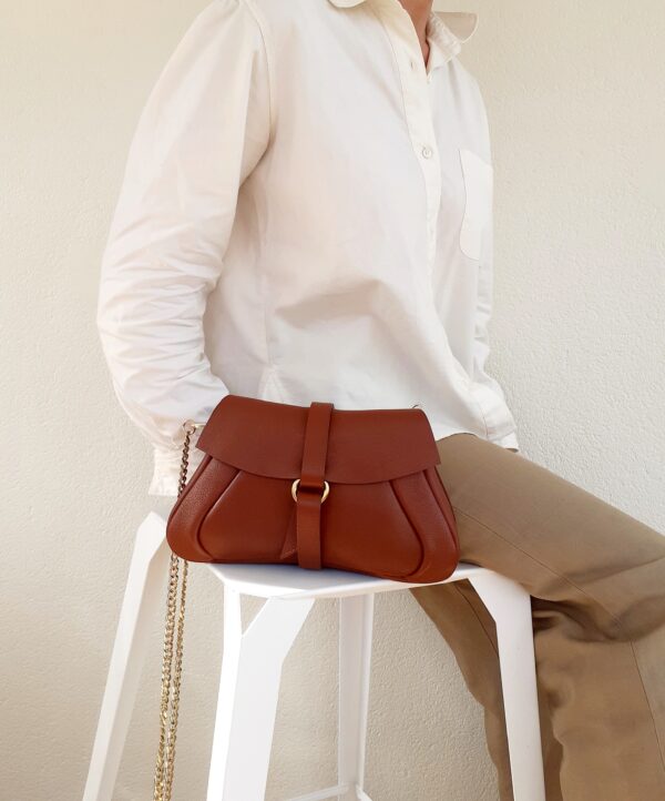 Pochette Sac Cuir upcyclé de Luxe personnalisable CouleurSedona Création Maroquinerie Fabriqué en France