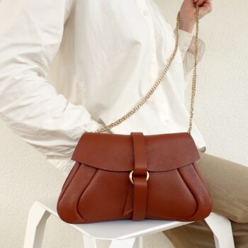 Pochette sac cuir upcyclé de luxe personnalisable CouleurSedona maroquinerie fabriqué en France