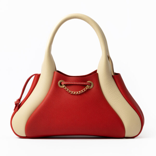Sac à main cuir de luxe Rouge CouleurSedona , 100% fabriqué en France de façon artisanale près de Cholet